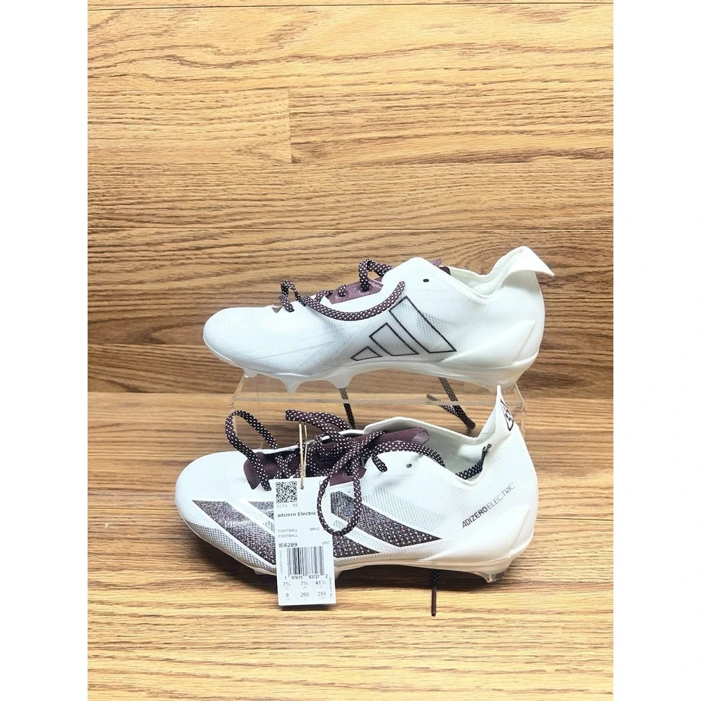 Size 8 - adidas Adizero Electric IE6289 Football Cleats White Maroon
